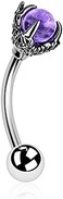OUFER Rook Earrings Dragon Claw Eyebrow Rings 316L Surgical Steel 16G Curved Barbell Rook Daith Piercing Jewelry.