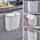 
		 ELPHECO Format: Misc. Compost Bin, 2. 5 Gallon Hanging Trash Can with Lid, Kitchen Cabinet Door Under Sink Plastic Garbage Can Wall Mounted Slide Open, White.