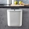 
		 ELPHECO Format: Misc. Compost Bin, 2. 5 Gallon Hanging Trash Can with Lid, Kitchen Cabinet Door Under Sink Plastic Garbage Can Wall Mounted Slide Open, White.