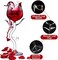 INFTYLE Rose Cocktail Glass Wine Goblet Glasses Flower Drinkware Set of 2, Crystal Champagne Flutes Classy Red Wine Glass, Ideal Gifts for Housewarming, Wedding, Birthday Celebrations.