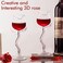 INFTYLE Rose Cocktail Glass Wine Goblet Glasses Flower Drinkware Set of 2, Crystal Champagne Flutes Classy Red Wine Glass, Ideal Gifts for Housewarming, Wedding, Birthday Celebrations.
