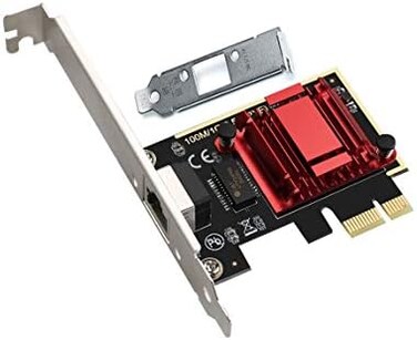 ULANSeN 2. 5GBase-T PCIe Network Adapter RTL8125B 2500/1000/100Mbps PCI Express Gigabit Ethernet Card RJ45 LAN Controller Support PXE for Windows/Linux/MAC with Low Profile.