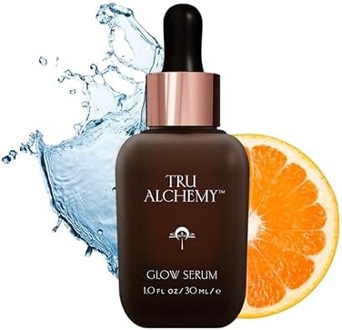 Tru Alchemy Vitamin C Glow SerumFacial Serum with Bakuchiol, GlycolicLactic AcidBrightener for FaceSkin1 fl oz/30 ml.
