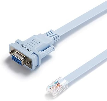 كابل وحدة التحكم OIKWAN DB9 إلى RJ45، متوافق مع أجهزة التوجيه والمحولات وجدران الحماية من سيسكو CAB-CONSOLE-RJ45.