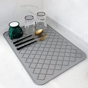 AMOAMI Dish Drying Mats for Kitchen Counter,Eco friendly,Heat Resistant Mat 12" x 16".
