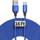 etguuds [16ft/5m] Extra Long USB C Cable, USB-A 2. 0 to USB Type C Cable Fast Charging Nylon Braided Charger Cord for USB-C PhoneTablet, Blue.