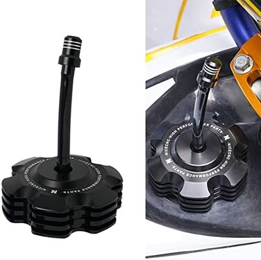 غطاء خزان وقود أسود من NICECNC مزود بأنبوب تهوية متوافق مع Yamaha Raptor 700 700R 50 BW350 GRIZZLY 125 RT100 TTR110 TTR 110، بديل للأرقام 2FJ-24610-00-00، 2FJ-24610-20-00، 2FJ-24610-10-00.