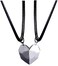 LEGENSTAR Two Souls One Heart Pendant Necklaces for Couple,Wishing Stone Creative Magnet Couples Necklace, Metal, not known.
