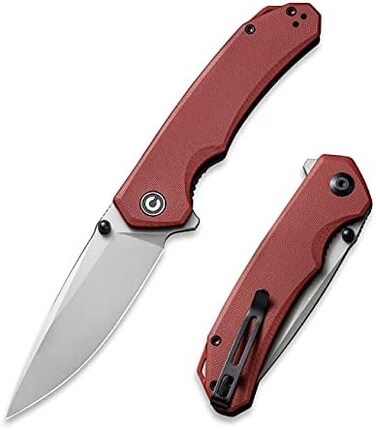Civivi C2102B Brazen Burgundy G10 Handle.