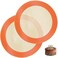 AMYONE Round Silicone Baking Mats for 8 Inch Cake Pan, Food Grade, Non-Stick, Reusable Silicone Mat for Baking Pan for Bread/Tortilla/Macaron/Pastry/Pie/Bun or 9 Inch Pizza Pan, 2PCS.