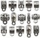WOCRAFT 100 pcs Clasp Bail beads Charms,Bail Tube Beads, Loose Spacer Bead,Bead Hanger Charm for Jewelry Making DIY Necklace Bracelet.