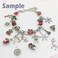 WOCRAFT 100 pcs Clasp Bail beads Charms,Bail Tube Beads, Loose Spacer Bead,Bead Hanger Charm for Jewelry Making DIY Necklace Bracelet.