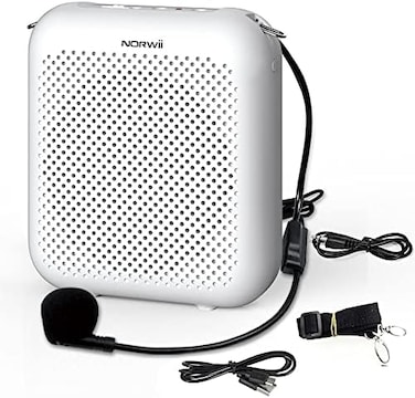 NORWII S358 10W Voice Amplifier Rechargeable 2000mAH, Portable Waistband and Wired Headset Microphone, Personal Microphone Amplifier for Teachers, Presentation, Training, Tour Guides ect.