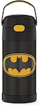 THERMOS FUNTAINER Water Bottle with Straw - 12 Ounce, Batman - Kids Stainless Steel Vacuum Insulated Water Bottle with Lid.