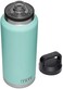 زجاجة YETI Rambler سعة 46 أونصة، معزولة بتفريغ الهواء، مصنوعة من الفولاذ المقاوم للصدأ مع غطاء للشرب السريع، لون رغوة البحر.