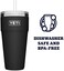 كوب YETI Rambler سعة 26 أونصة مزود بماصة، معزول بتفريغ الهواء، مصنوع من الفولاذ المقاوم للصدأ مع غطاء ماصة، أسود اللون.