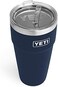 كوب YETI Rambler سعة 26 أونصة مزود بماصة، معزول بتفريغ الهواء، مصنوع من الفولاذ المقاوم للصدأ مع غطاء ماصة، لون كحلي.