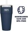 كوب YETI Rambler سعة 26 أونصة مزود بماصة، معزول بتفريغ الهواء، مصنوع من الفولاذ المقاوم للصدأ مع غطاء ماصة، لون كحلي.