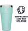 كوب YETI Rambler سعة 26 أونصة مزود بماصة، معزول بتفريغ الهواء، مصنوع من الفولاذ المقاوم للصدأ مع غطاء ماصة، لون رغوة البحر.