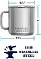 كوب YETI Rambler سعة 10 أونصة قابل للتكديس، معزول بتفريغ الهواء، مصنوع من الفولاذ المقاوم للصدأ مع غطاء MagSlider، أسود اللون.