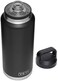 زجاجة YETI Rambler سعة 46 أونصة، معزولة بتفريغ الهواء، مصنوعة من الفولاذ المقاوم للصدأ مع غطاء للشرب السريع، لون أسود.