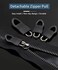 WAVEBEEXS Zipper Pull, Universal Zipper Pull Replacement Kit, Removable Zipper Pulls Tab Replacement (20 Pcs, Black Zipper Pulls for Jackets, Luggage, Backpacks, Purses, Boots, Pants, Tents, (3 Styles