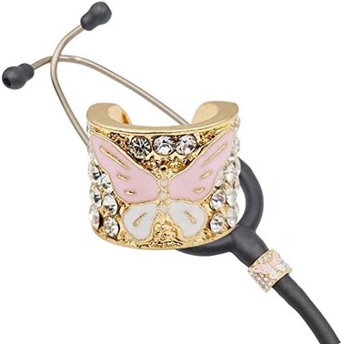 Charmscope Stethoscope Charms Jewelry - Butterfly,Gold.