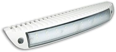 Raycharm 12. 2" High Lumen Output Low Current Draw, 6000K White 40 Down Angle Focused Flood Beam 2500 Lumen, Curved LED Worklight/Porch Utility Light/Awning Light for RVUtility Vehicle, White, 1PC.