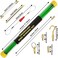 PETUOL 21 Feet Fiberglass Fish Tape Cable Rods, Electrical Wire Running Pull/Push Kit with Hook and Hole Kit Glow Rod, Hook Hole, Green.