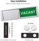 Blirik Vacant Occupied Sign, Privacy Sign for Home Office Restroom Conference Hotles Hospital, Privacy Slide Door Sign, (7'' x 2'' Silver.