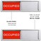 Blirik Vacant Occupied Sign, Privacy Sign for Home Office Restroom Conference Hotles Hospital, Privacy Slide Door Sign, (7'' x 2'' Silver.