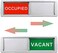 Blirik Vacant Occupied Sign, Privacy Sign for Home Office Restroom Conference Hotles Hospital, Privacy Slide Door Sign, (7'' x 2'' Silver.