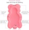 KECUCO Baby Bath Cushion Infant Bath Mat, PadSponge for Toddler, InfantNewborn (Pink-Style4.