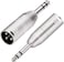 Tisino 1/4" TRS to XLR Adapter, Balanced Quarter Inch 6. 35mm Male to XLR Male Adapters - 2 Pack.