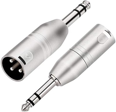 Tisino 1/4" TRS to XLR Adapter, Balanced Quarter Inch 6. 35mm Male to XLR Male Adapters - 2 Pack.