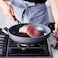 GreenPan Paris Pro Hard Anodized Healthy Ceramic Nonstick, 11" Everyday Frying Pan Skillet with 2 Handles and Stainless Steel Lid, PFAS-Free, Dishwasher Safe, Grey.