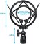 YOUSHARES AT2020 Shock Mount with Pop Filter - Foam Windscreen with Microphone Shockmount Reduces Vibration Noise and Blocks Out Plosives for Audio Technica AT2020 AT2035 ATR2500 Condenser Mic.