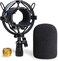 YOUSHARES AT2020 Shock Mount with Pop Filter - Foam Windscreen with Microphone Shockmount Reduces Vibration Noise and Blocks Out Plosives for Audio Technica AT2020 AT2035 ATR2500 Condenser Mic.