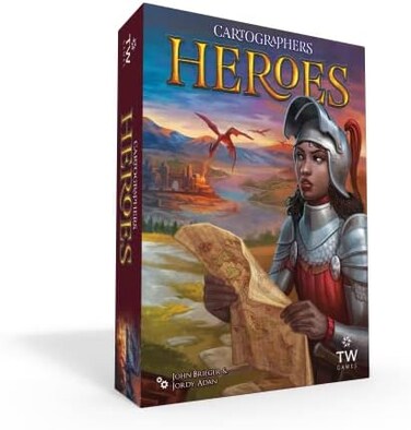 Thunderworks Games Cartographers: Heroes - Board Game for 4 Players, Ages 12.