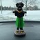 Franchise Figurine Company Dashboard Hula Dog Black Labrador Retriever Car Bobblehead 6 Inches Green Grass Skirt Hawaiian Lei Desk Mantle.