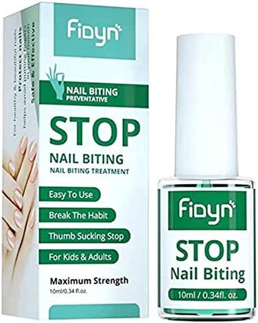 Fidyn No Bite Nail Polish Nail Biting Treatment with Bitter Polish for Kids (10ml/0. 34fl. oz.