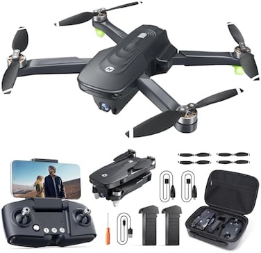 Holy Stone GPS Drone with 4K Camera for Adults - HS175D RC Quadcopter with Auto Return, Follow Me, Brushless Motor, Circle Fly, Waypoint Fly, Altitude Hold, Headless Mode, 46 Mins Long Flight.