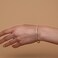 PAVOI 14K Gold Plated Cubic Zirconia Bangle Classic Tennis Bracelet7. 5'' Gold Bracelets for Women'.
