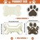 Skylety 4 Pieces Bone Shaped Balloons Foil Helium Aluminum Balloons and 4 Pieces Dog Print Balloon for Pets Dog Party Suppliers (Coffee.
