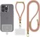 Sinjimoru Cell Phone Lanyard for Phone Case (2Packs, with Adjustable Phone Strap for Wrist Compatible with Key HolderID Card Holder. Sinji Strap Rainbow.