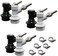 PERA Corny Keg Ball Lock Quick Disconnect CO2 Ball Lock and Ball Lock Liquid with Swivel Nut and Worm Clamps for Cornelius Keg Home Brewing Kegging.