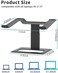 SOUNDANCE Adjustable Laptop Stand for Desk, Computer Stand, Ergonomic Laptop Riser Holder Compatible with 10 to 17. 3 Inches Notebook PC Computer, Aluminum Black.
