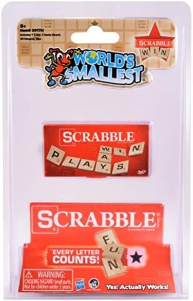 World's Smallest Worlds Smallest Scrabble, Red, 5017H.