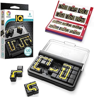 SmartGames IQ Circuit Portable Travel Game with 120 Challenges for Ages 8-Adult.