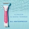 Schick Hydro Silk TrimStyle Moisturizing Razor for Women with Bikini Trimmer and 3 Refills.